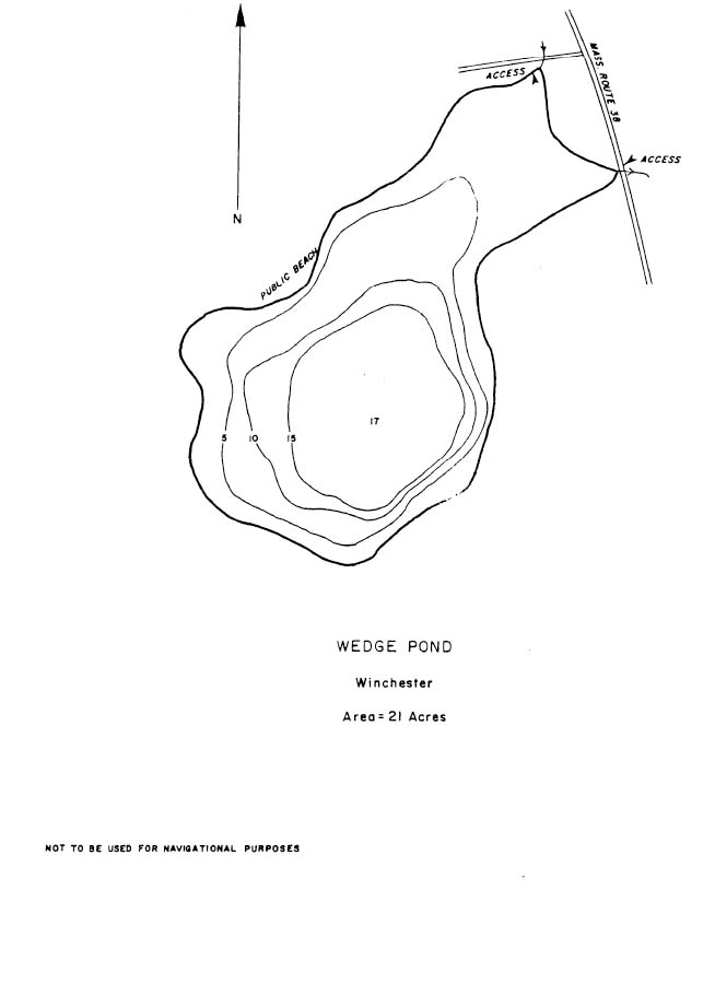 Wedge Pond Map - Winchester, MA