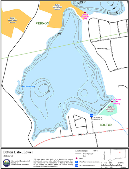 Bolton Lake, Lower Map | Northeastbass