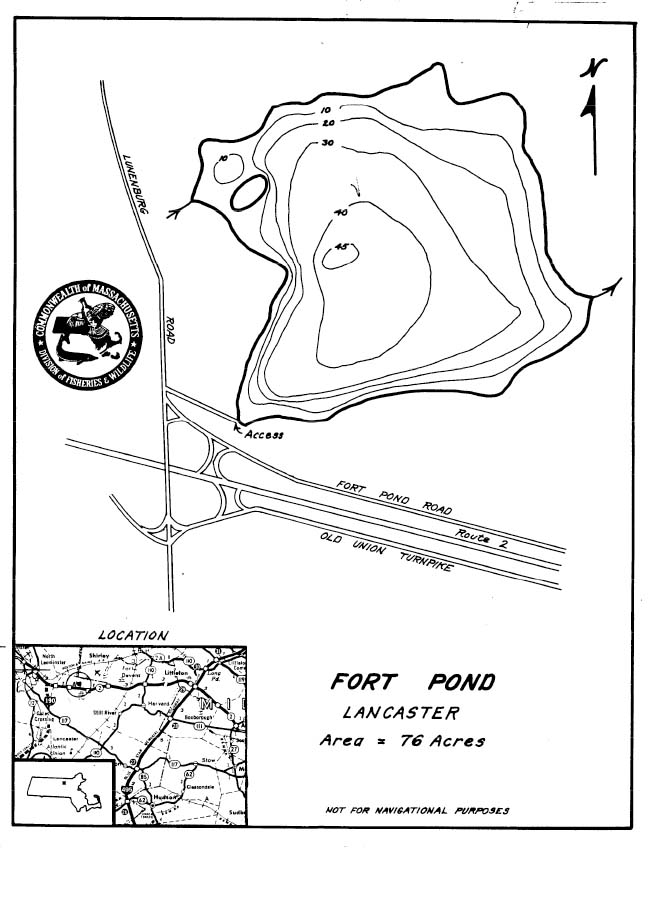 Fort Pond Map - Lancaster, MA