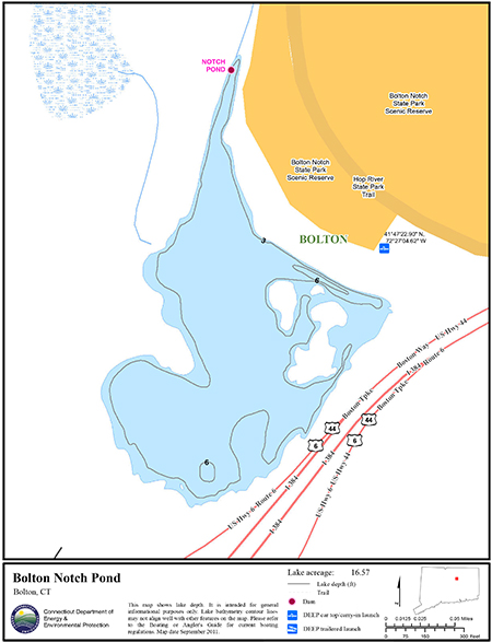 Bolton Notch Pond Map