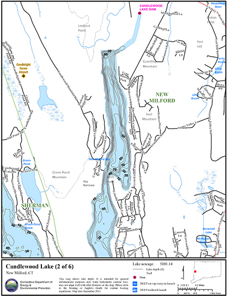 Candlewood Lake Map
