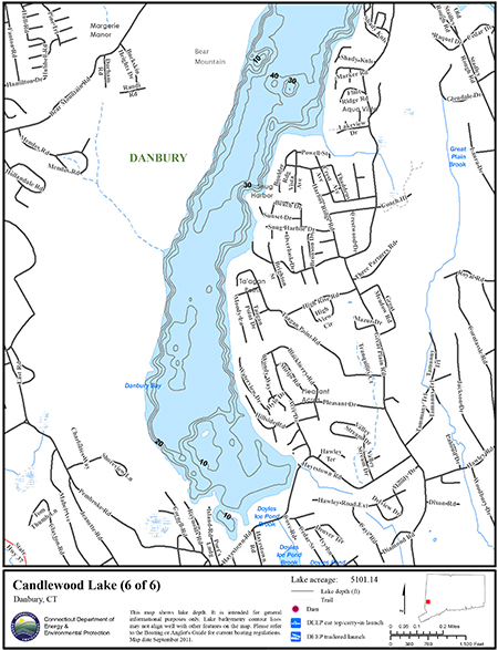 Candlewood Lake Map