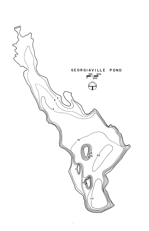 Georgiaville Pond Lake Map