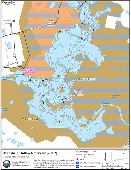 Mansfield Hollow Reservoir Map