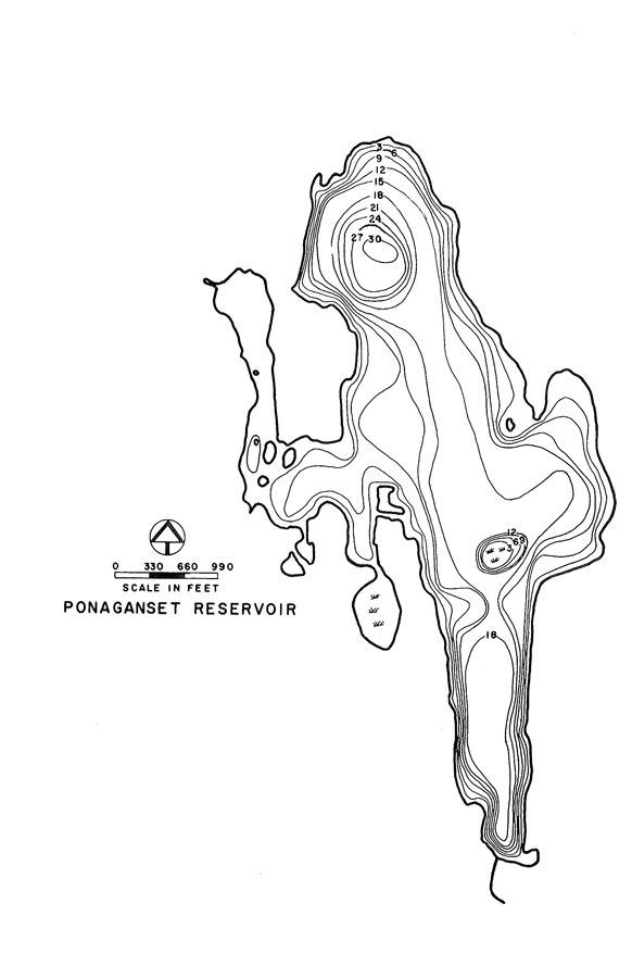Ponaganset Reservoir Map