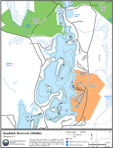 Quaddick Reservoir Middle Map