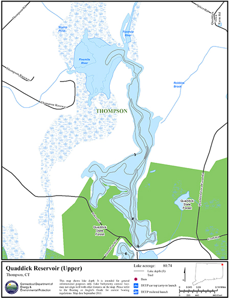 Quaddick Reservoir Upper Map
