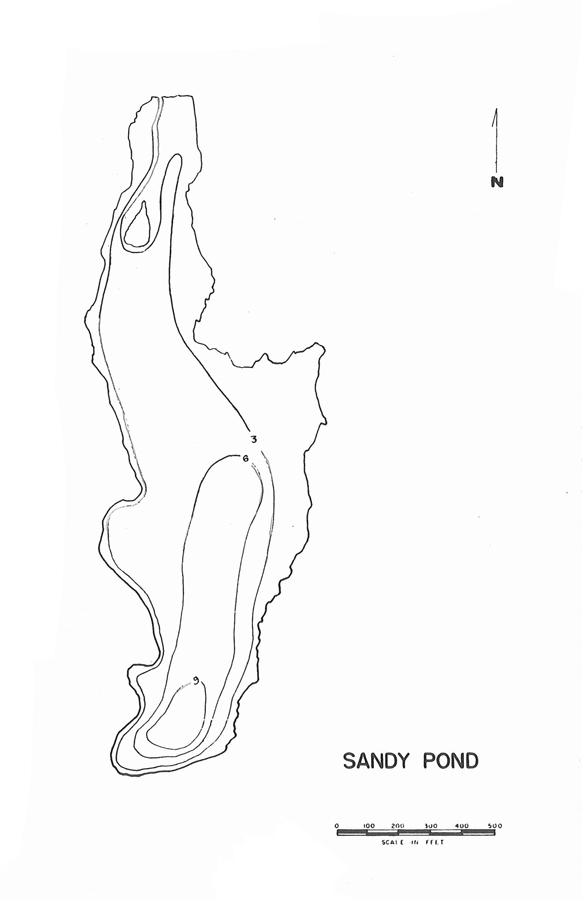 Sandy Pond Lake Map