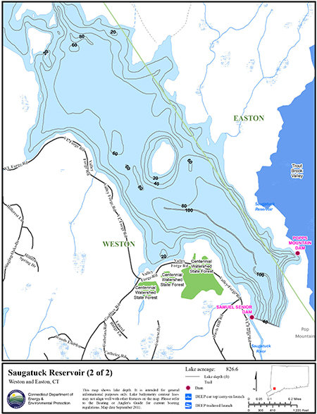 Saugatuck Reservoir Map