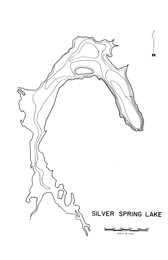 Silver Spring Pond Lake Map