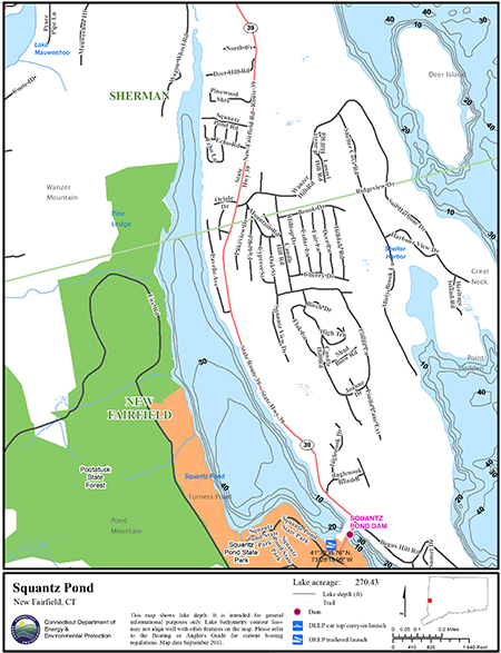 Squantz Pond Map