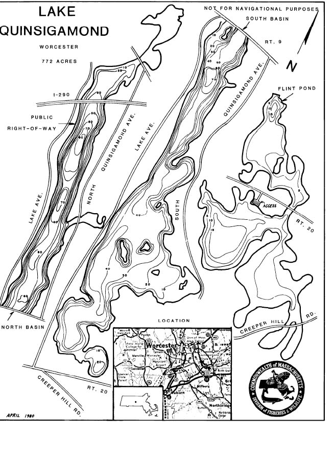 Lake Quinsigamond Map