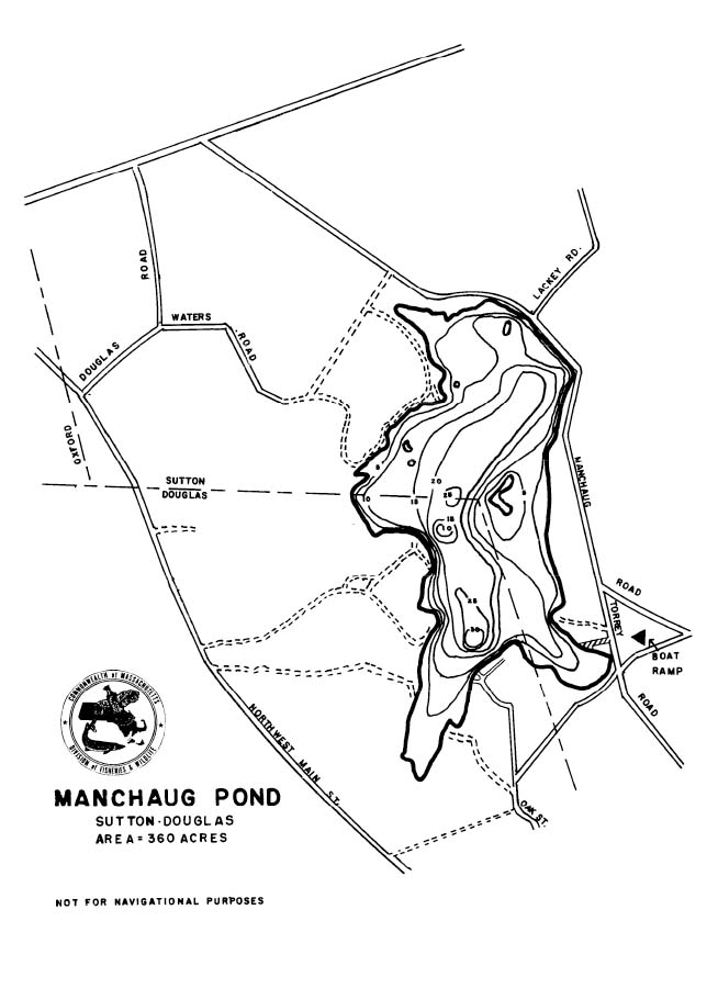 Manchaug Pond Map